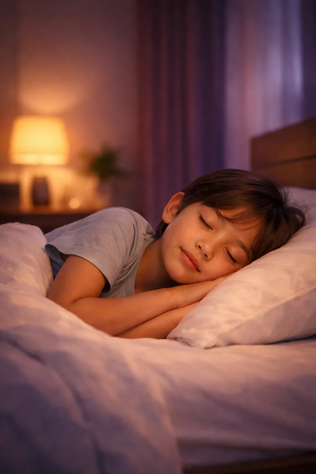 Child sleeping peacefully — Cilia works overnight